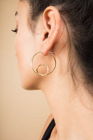 Joanna gold plated silver earrings