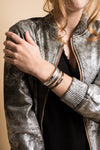 Clea silver black bracelet