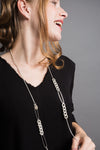Iman Gray and Black Lace long necklace
