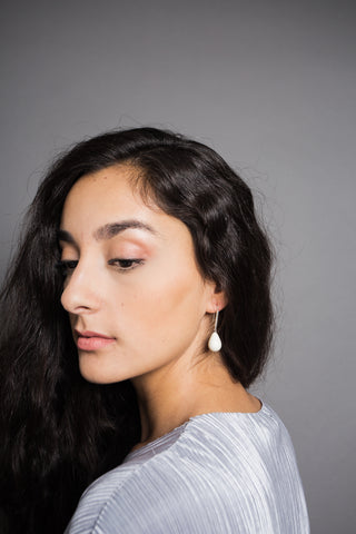 Amber Silver earrings