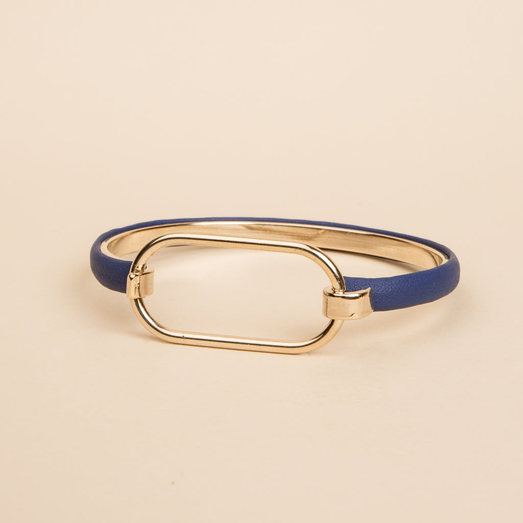 Bracelet Cléa Bleu Marine Doré